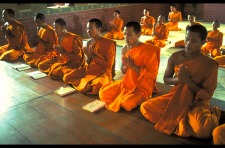 Reciting monks